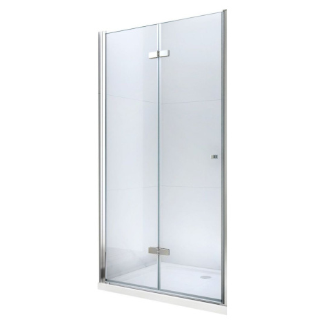 MEXEN Lima sprchové dveře zalamovací 90 cm, transparent, chrom se stěnovým profilem 856-090-000-