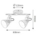 Rabalux bodové svítidlo Vivienne E14 2x MAX 40W antikovaná bílá 5967