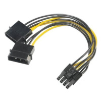 AKASA napájecí redukce 4pin Molex na 8pin PCIe