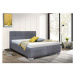 Čalouněná postel Mary XXL 180x200, šedá, včetně matrace