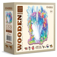 Dřevěné puzzle Stylový jednorožec 150 dílků