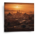 Sablio Obraz Barcelona Night Skyline - 50x50 cm