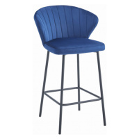 Barová židle GATTA sametová granátová (černé nohy)