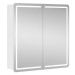 German LED zrcadlová skříňka / 72 x 69,6 cm / 12,3 W / dřevotříska / bílá