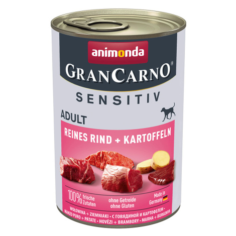 Animonda GranCarno Adult Sensitive 6 x 400 g - čisté hovězí & brambory