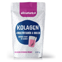 Allnature Kolagen multivitamíny a inulinem - příchuť malina a citron 110g