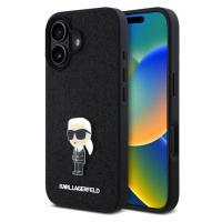 Karl Lagerfeld Fixed Glitter Metal Ikonik kryt pro iPhone 16 černý