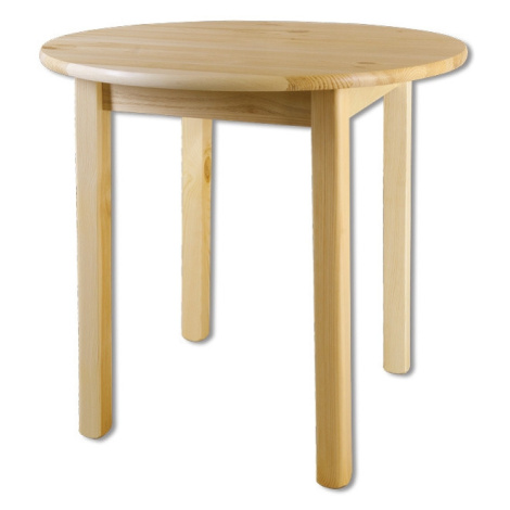 Kulatý jídelní stůl TUNGURA, průměr 50 cm, masiv borovice, moření: … Drewmax