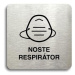 Accept Piktogram "noste respirátor IV" (80 × 80 mm) (stříbrná tabulka - černý tisk bez rámečku)