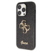 Guess PU Fixed Glitter 4G Metal Logo kryt iPhone 15 Pro Max černý
