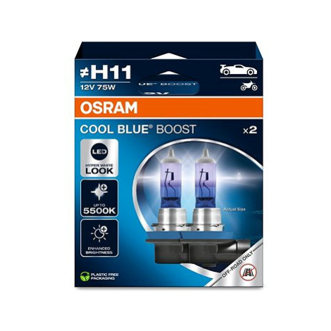 OSRAM Cool Blue Boost "H11",12V, 75W, PGJ19-2 Duobox