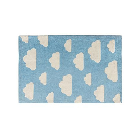 Dětský koberec s potiskem mraků, 60 x 90 cm, Modrý, GWALIJAR, 251054 BELIANI