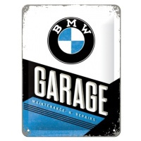 Plechová cedule BMW - Garage, (15 x 20 cm)