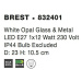 NOVA LUCE stropní svítidlo BREST stropní svítidlo bílé opálové sklo a kov E27 2x12W 832401