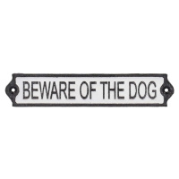 Litinová cedule 26x5 cm Beware of the Dog – Esschert Design