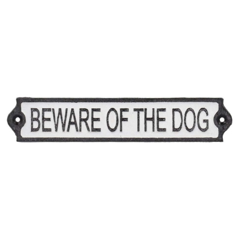 Litinová cedule 26x5 cm Beware of the Dog – Esschert Design