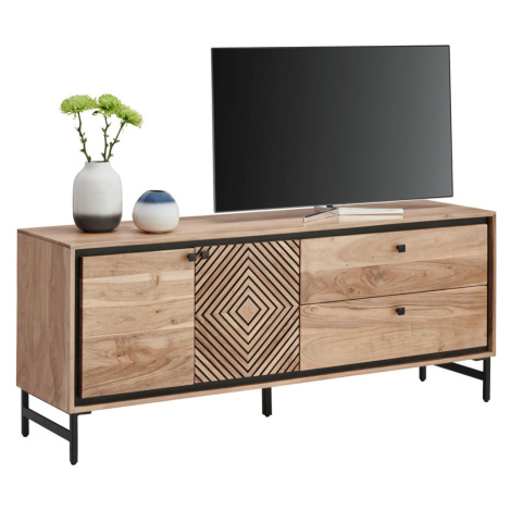 Ambia Home NÍZKÁ KOMODA, akácie, černá, barvy akácie cm