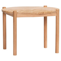 Kulatý konferenční stolek s deskou z kamene v přírodní barvě ø 60 cm Trava – Hübsch