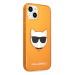 Karl Lagerfeld KLHCP13SCHTRO hard silikonové pouzdro iPhone 13 Mini 5.4" orange Glitter Choupett