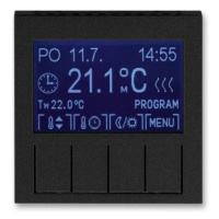 ABB Levit M termostat pokojový onyx/kouřová černá 3292H-A10301 63 programovatelný