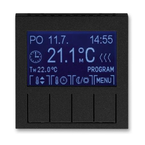 ABB Levit M termostat pokojový onyx/kouřová černá 3292H-A10301 63 programovatelný