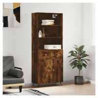 vidaXL Skříň highboard kouřový dub 69,5 x 34 x 180 cm kompozitní dřevo