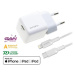 4smarts Wall Charger VoltPlug Mini PD 30W with GaN and USB-C to Lightning Cable 1.5m white *MFi 