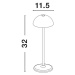 NOVA LUCE venkovní stolní lampa ROSE černý hliník a akryl LED 1W 3000K 5V DC IP54 vypínač na těl
