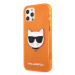 Karl Lagerfeld KLHCP12LCHTRO hard silikonové pouzdro iPhone 12 Pro Max 6.7" orange glitter Choup