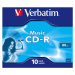 VERBATIM CD-R(10 ks)Audio/Live it!/Colour/Jewel/80Min