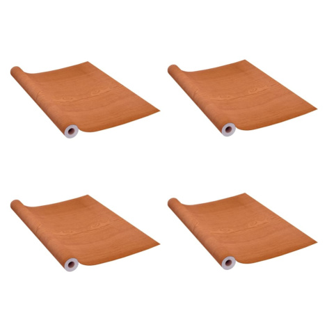 vidaXL Samolepící tapety na dveře 4 ks světlý dub 210 x 90 cm PVC