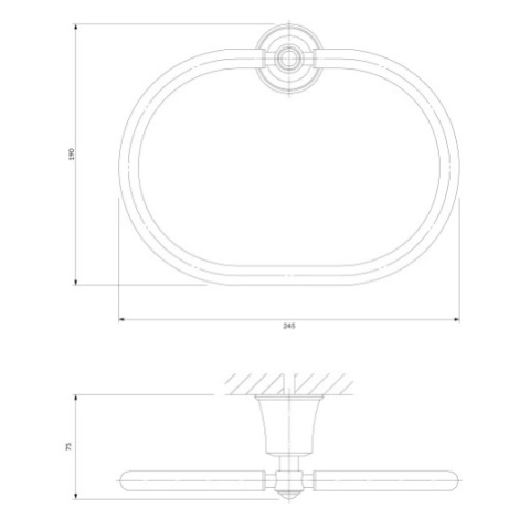 OMNIRES ART LINE držák ručníků bronz /BR/ AL53230BR