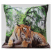 Zelené povlaky na polštáře s tygrem v lese