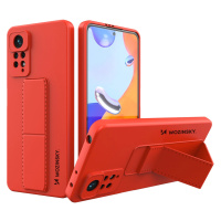 Wozinsky Kickstand Case silikonové pouzdro se stojánkem pro Xiaomi Redmi Note 11 Pro červené