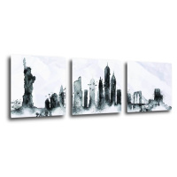 Impresi Obraz New York panorama - 90 x 30 cm (3 dílný)
