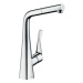 Dřezová baterie Hansgrohe Metris s vytahovací sprškou chrom 73828000