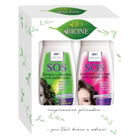 BIO BIONE SOS proti padání vlasů šampon + kondicionér dárková kazeta 2 ks