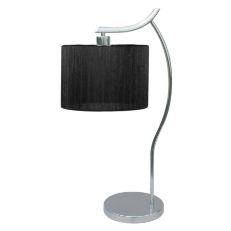 Chromová stolní lampa, kancelářská, černé stínidlo, Draga CANDELLUX