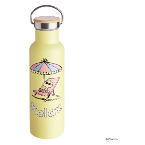 PEANUTS Termoláhev "Relax" 650 ml - žlutá