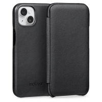 Pouzdro na iPhone 13 kožené Pouzdro slim case book Černá Movear