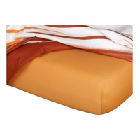 Dadka Jersey prostěradlo karamel 140 × 200 × 20 cm