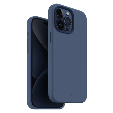 UNIQ Lino Hue MagClick ochranný kryt iPhone 15 Pro Max Navy (modrý)