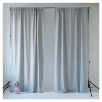 Šedý lněný závěs s tunýlkem Linen Tales Night Time, 250 x 140 cm