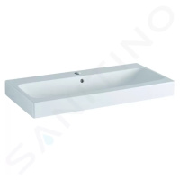 Geberit 124075600 - Umyvadlo 750x485 mm, s přepadem, otvor pro baterii,  KeraTect, bílá