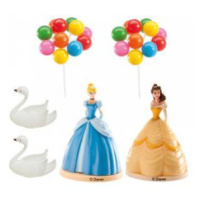 Figurka na dort princezny, labutě a balónky - Dekora