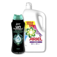 ARIEL Gel Color 4,5 l (90 praní) + LENOR Unstoppables Fresh 510 g (38 praní)