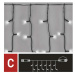 EMOS Standard LED spojovací vánoční řetěz – záclona, 1x2 m, venkovní, studená bílá D1EC01