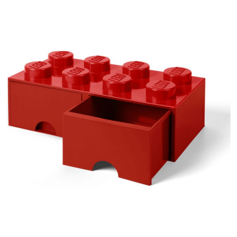 LEGO® Úložný box 8 s šuplíky - červená