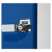 LISTA Skříň pro nabíjení akumulátorů s uzamykatelnými boxy, s 2 x 4 boxy, 2 x 230 V, šedá / modr