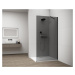 Polysan ESCA BLACK MATT jednodílná sprchová zástěna k instalaci ke stěně, kouřové sklo, 1100 mm